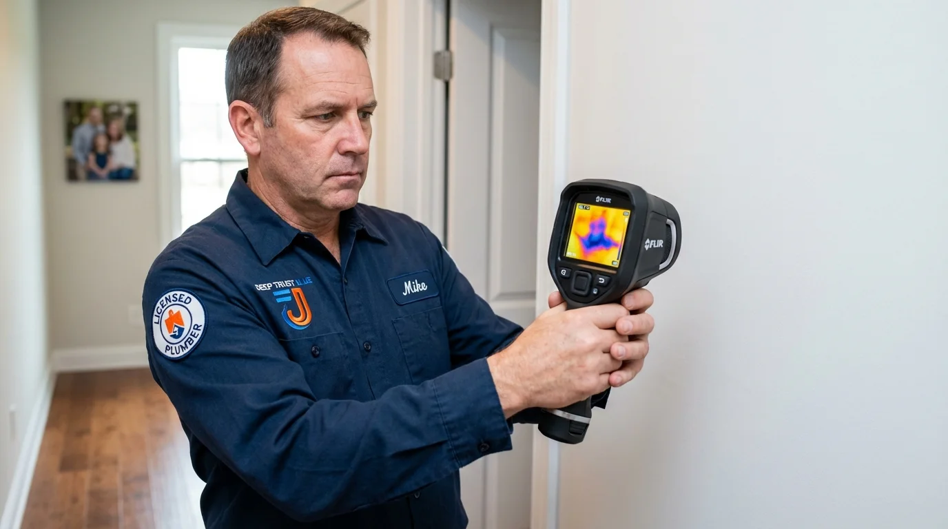 Thermal imaging leak detection by Johns Plumbing LLC in Spencerville
